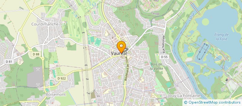 localisation de l'entreprise ASSOCIATION DES CAVALIERS DE VAUREAL L'HAUTIL  VAUREAL