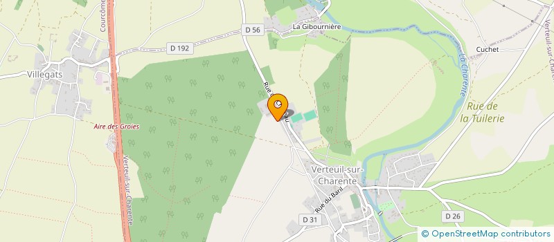 localisation de l'entreprise ASSOCIATION DES CAVALIERS DES PETITES ECURIES DE L ALLEE à VERTEUIL-SUR-CHARENTE
