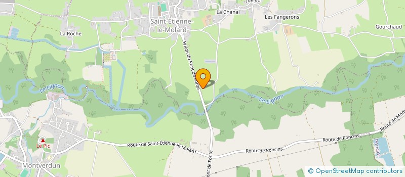 localisation de l'entreprise ASSOCIATION DES CAVALIERS DU PONT  SAINT-ETIENNE-LE-MOLARD