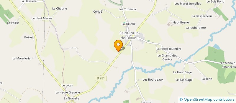 localisation de l'entreprise ASSOCIATION DES CAVALIERS RANDONNEURS ORNAIS WESTERN à SAINT-JOUIN-DE-BLAVOU