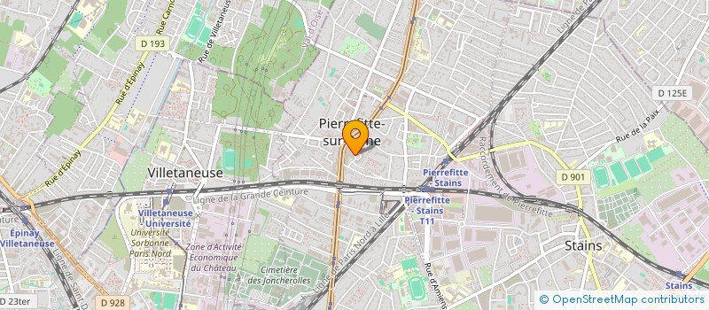localisation de l'entreprise ASSOCIATION DES CENTRES SOCIAUX DE PIERREFITTE à PIERREFITTE-SUR-SEINE
