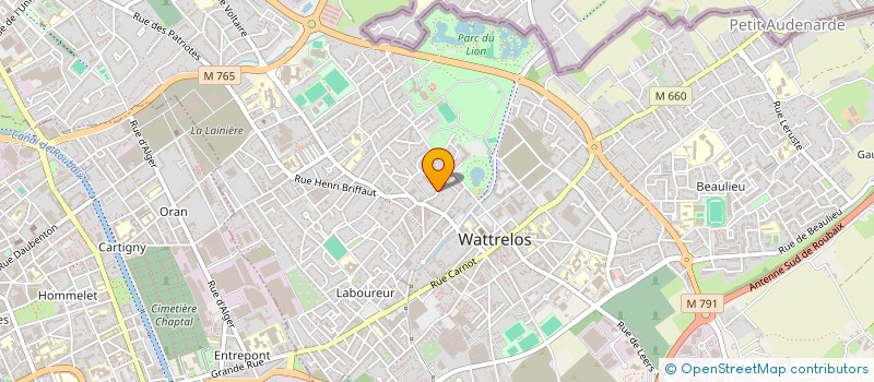 localisation de l'entreprise ASSOCIATION DES CENTRES SOCIAUX DE WATTRELOS  WATTRELOS