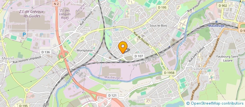 localisation de l'entreprise ASSOCIATION DES CENTRES SOCIAUX SOCIAUX ET SOCIOCULTURELS DE MAUBEUGE  MAUBEUGE