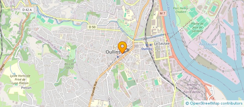 localisation de l'entreprise ASSOCIATION DES CENTRES SOCIOCULTURELS D'OULLINS à OULLINS-PIERRE-BENITE