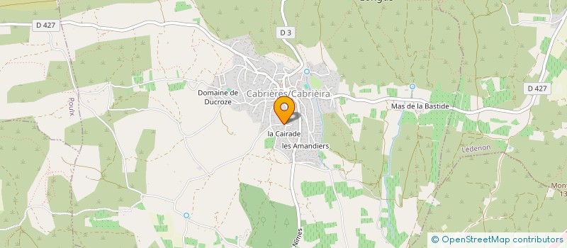 localisation de l'entreprise ASSOCIATION DES CHASSEURS AUX SANGLIERS VALLIGUIERES SAINT HILAIRE D'OZILHAN  VALLIGUIERES