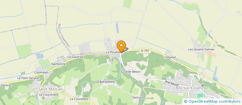 localisation de l'entreprise ASSOCIATION DES CHASSEURS DE GIBIER D'EAU D'ILLE ET  VILAINE SUR LE DOMAINE MARITIME  ROZ-SUR-COUESNON