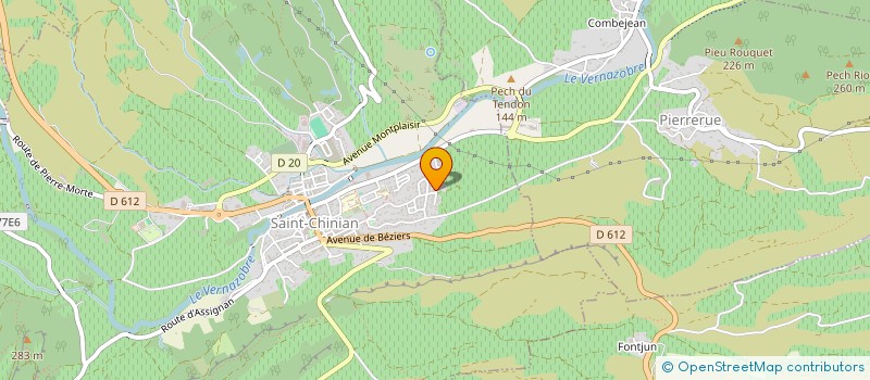 localisation de l'entreprise ASSOCIATION DES CHASSEURS DE GRAND GIBIER DIANE DE COULOUMA  SAINT-CHINIAN