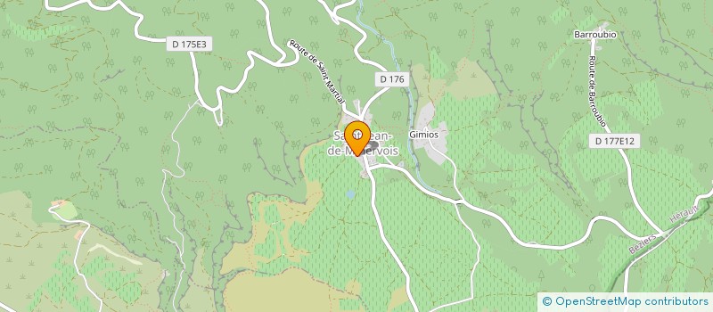 localisation de l'entreprise ASSOCIATION DES CHASSEURS DE GRAND GIBIER - DIANE DE SAINT-MARTIAL  SAINT-JEAN-DE-MINERVOIS