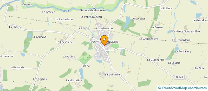 localisation de l'entreprise ASSOCIATION DES CHASSEURS DE LA COMMUNE DE NEUVY EN MAUGES  CHEMILLE-EN-ANJOU