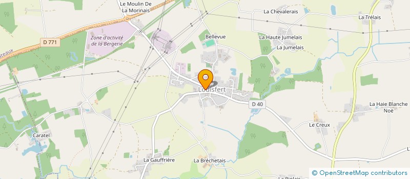 localisation de l'entreprise ASSOCIATION DES CHASSEURS DE LA GARENNE DE LOUISFERT  LOUISFERT