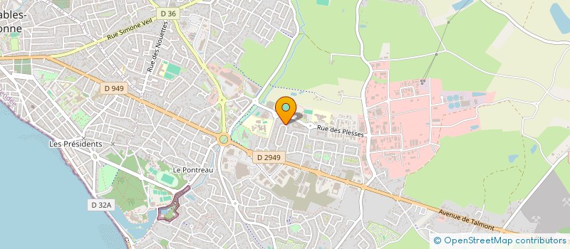 localisation de l'entreprise ASSOCIATION DES CHASSEURS DE LA PLAINE DU CHATEAU D'OLONNE - LES SABLES D'OLONNE à LES SABLES D'OLONNE
