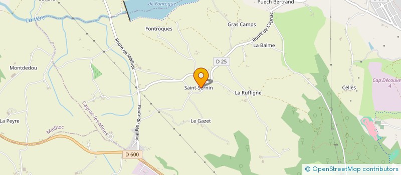 localisation de l'entreprise ASSOCIATION DES CHASSEURS DE ST SERNIN CAGNAC 81  CAGNAC-LES-MINES