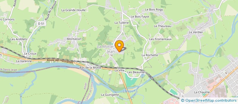 localisation de l'entreprise ASSOCIATION DES CHASSEURS DU BOIS POMMIER  LA MOTTE-SAINT-JEAN