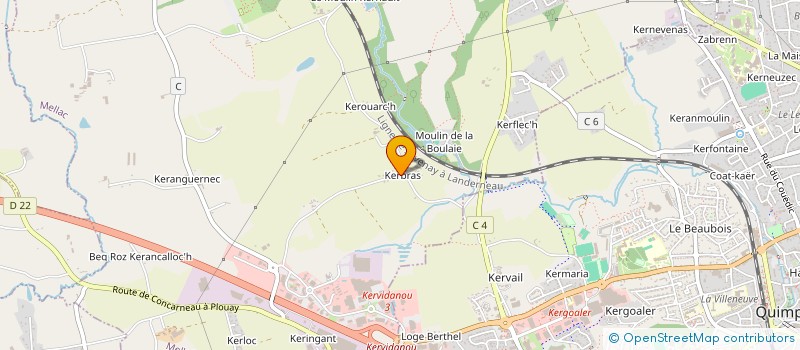 localisation de l'entreprise ASSOCIATION DES CHASSEURS DU DOURDU  MELLAC