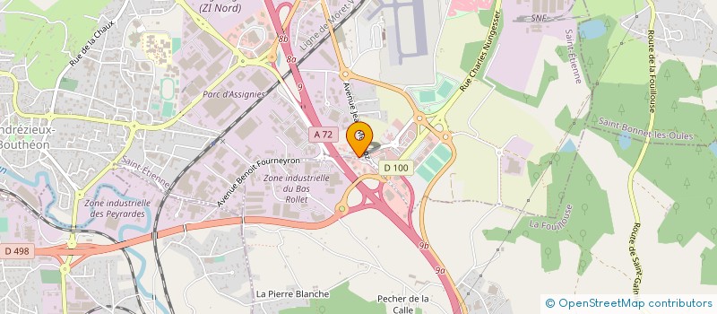 localisation de l'entreprise ASSOCIATION DES CHASSEURS UTILISATEURS DE FREQUENCES ASSIGNEES  ANDREZIEUX-BOUTHEON