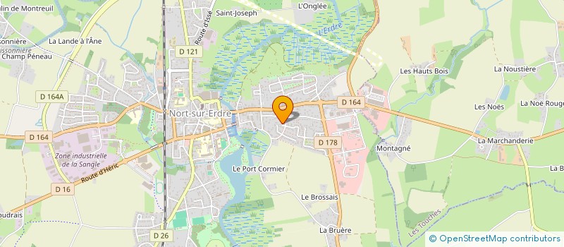 localisation de l'entreprise ASSOCIATION DES CHEVALIERS DE LA GASTRONOMIE FRANCAISE  NORT-SUR-ERDRE