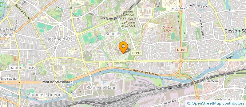 localisation de l'entreprise ASSOCIATION DES CHIMISTES EN DOCTORAT DE L'ISCR (ACID)  RENNES