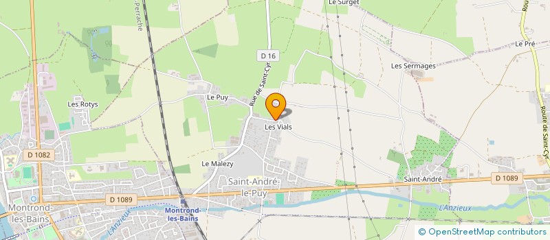 localisation de l'entreprise ASSOCIATION DES CLASSARDS DE SAINT ANDRE LE PUY  SAINT-ANDRE-LE-PUY