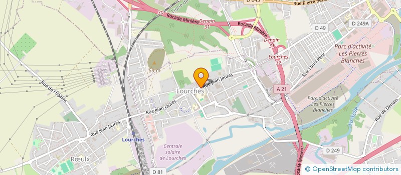 localisation de l'entreprise ASSOCIATION DES COMBATTANTS ET MOBILISES DE 1939-45 ET DES CAMPAGNES ULTERIEURES  LOURCHES