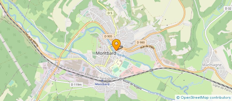 localisation de l'entreprise ASSOCIATION DES COMITES DE JUMELAGES  MONTBARD