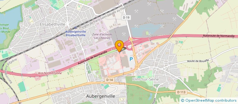 localisation de l'entreprise ASSOCIATION DES COMMERCANTS à FLINS-SUR-SEINE