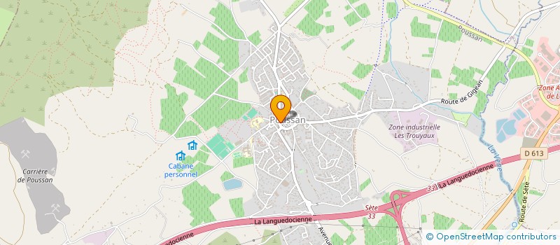 localisation de l'entreprise ASSOCIATION DES COMMERCANTS, ARTISANS DE POUSSAN  POUSSAN