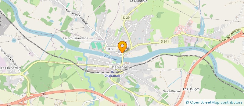 localisation de l'entreprise ASSOCIATION DES COMMERCANTS, ARTISANS ET INDUSTRIELS DE CHABANAIS  CHABANAIS