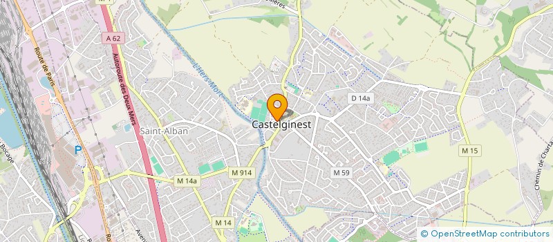 localisation de l'entreprise ASSOCIATION DES COMMERCANTS, ARTISANS ET PROFESSIONNELS DE CASTELGINEST  CASTELGINEST