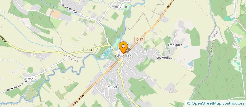 localisation de l'entreprise ASSOCIATION DES COMMERCANTS, ARTISANS ET PROFESSIONS LIBERALES DE LEVIGNAC ET DE LA VALLEE DE LA SAVE  LEVIGNAC