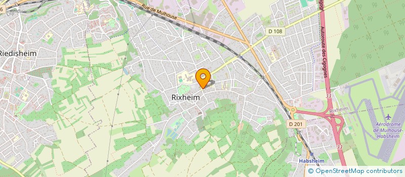 localisation de l'entreprise ASSOCIATION DES COMMERCANTS,ARTISANS ET PROFESSIONS LIBERALES DE RIXHEIM  RIXHEIM