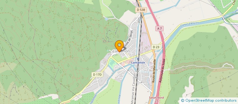 localisation de l'entreprise ASSOCIATION DES COMMERCANTS, ARTISANS, PROFESSIONS LIBERALES ET ENTREPRENEURS DE LAMANON (ACALE)  LAMANON