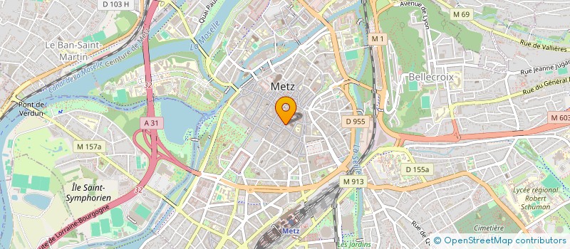 localisation de l'entreprise ASSOCIATION DES COMMERCANTS ARTISANTS ET PROFESSIONS LIBERALES DE LA PLACE ST LOUIS ET ENVIRON  METZ