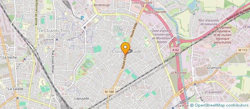 localisation de l'entreprise ASSOCIATION DES COMMERCANTS DE CROIX DAURADE  TOULOUSE