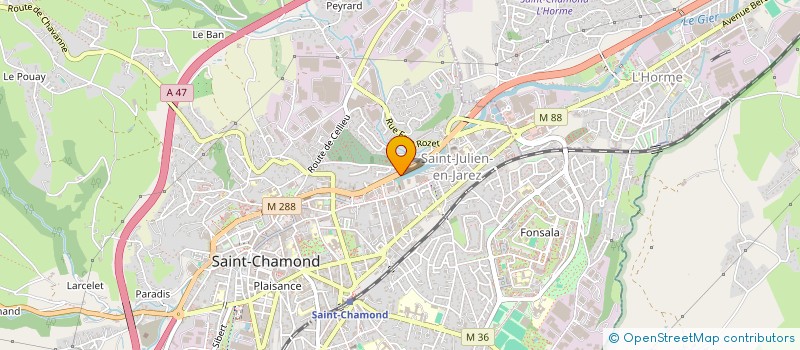 localisation de l'entreprise ASSOCIATION DES COMMERCANTS DE HALL IN ONE  SAINT-CHAMOND