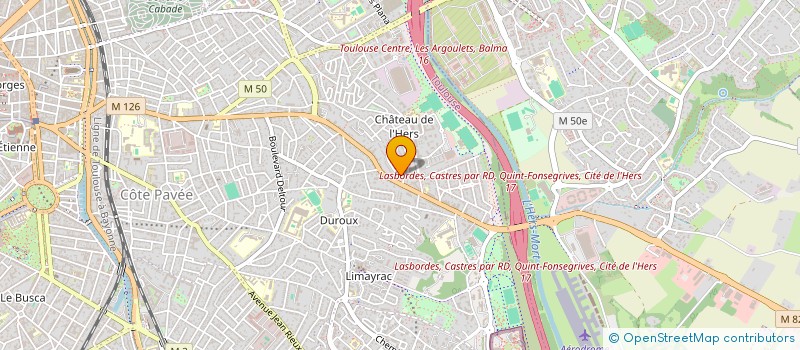 localisation de l'entreprise ASSOCIATION DES COMMERCANTS DE LA CITE DE L'HERS  TOULOUSE
