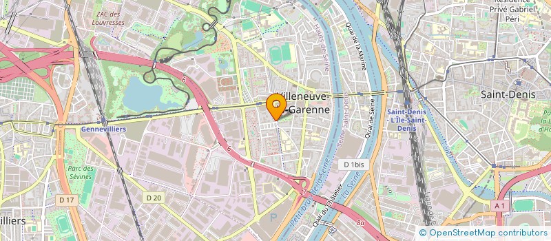 localisation de l'entreprise ASSOCIATION DES COMMERCANTS DE VILLENEUVE LA GARENNE  VILLENEUVE-LA-GARENNE