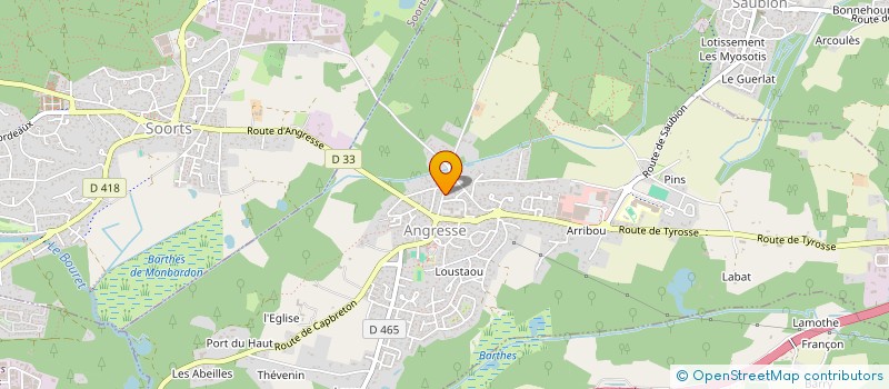 localisation de l'entreprise ASSOCIATION DES COMMERCANTS DES HALLES D'HOSSEGOR (AC2H)  ANGRESSE