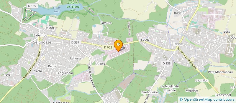 localisation de l'entreprise ASSOCIATION DES COMMERCANTS DES HALLES DU PENON  SEIGNOSSE