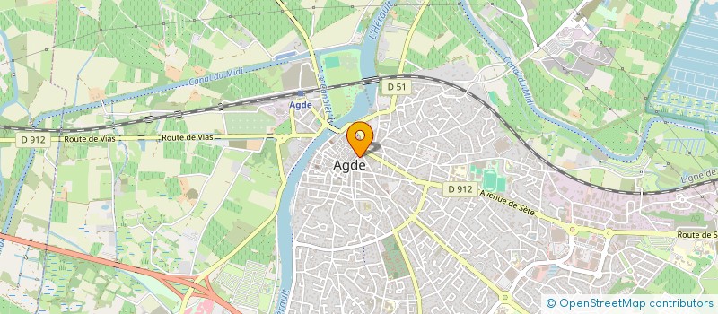 localisation de l'entreprise ASSOCIATION DES COMMERCANTS DU COEUR DE VILLE D'AGDE  AGDE