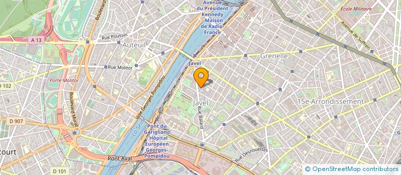 localisation de l'entreprise ASSOCIATION DES COMMERCANTS DU PARC ANDRE CITROEN - RUE BALARD  PARIS