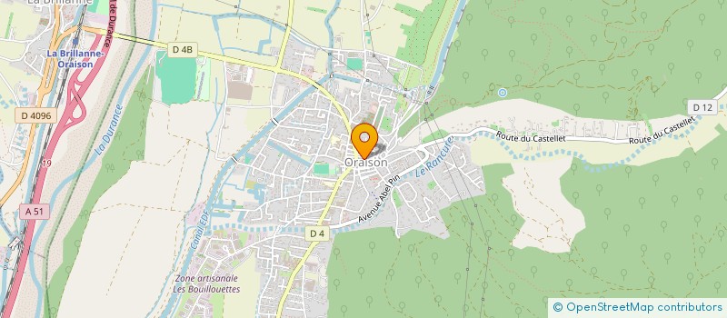 localisation de l'entreprise ASSOCIATION DES COMMERCANTS ET ARTISANS D'ORAISON  ORAISON