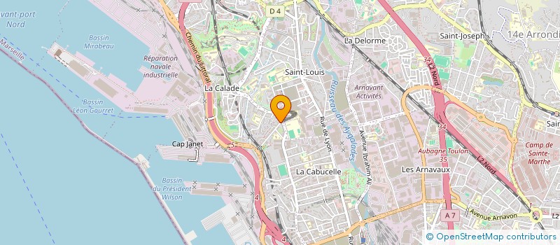 localisation de l'entreprise ASSOCIATION DES COMMERCANTS ET ARTISANS DE BERNABO ET LA CALADE à MARSEILLE
