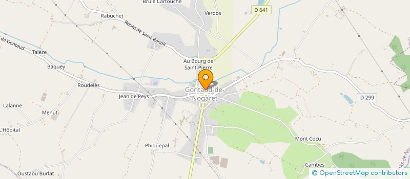 localisation de l'entreprise ASSOCIATION DES COMMERCANTS ET ARTISANS  DE GONTAUD  GONTAUD-DE-NOGARET