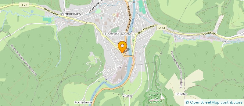 localisation de l'entreprise ASSOCIATION DES COMMERCANTS ET ARTISANS DE PONT DE ROIDE -VERMONDANS  PONT-DE-ROIDE-VERMONDANS