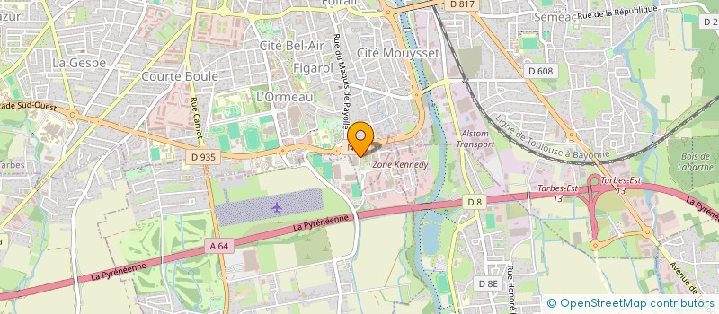 localisation de l'entreprise ASSOCIATION DES COMMERCANTS ET ARTISANS DU QUARTIER DU BOUT DU PONT  TARBES