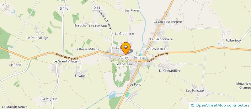 localisation de l'entreprise ASSOCIATION DES COMMERCANTS ET ARTISANS ET PROFESSIONS LIBERALES D'AZAY-LE-FERRON à AZAY-LE-FERRON