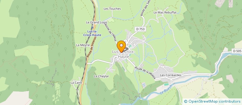 localisation de l'entreprise ASSOCIATION DES COMMERCANTS ET ARTISANS LUSSOIS  LUS-LA-CROIX-HAUTE