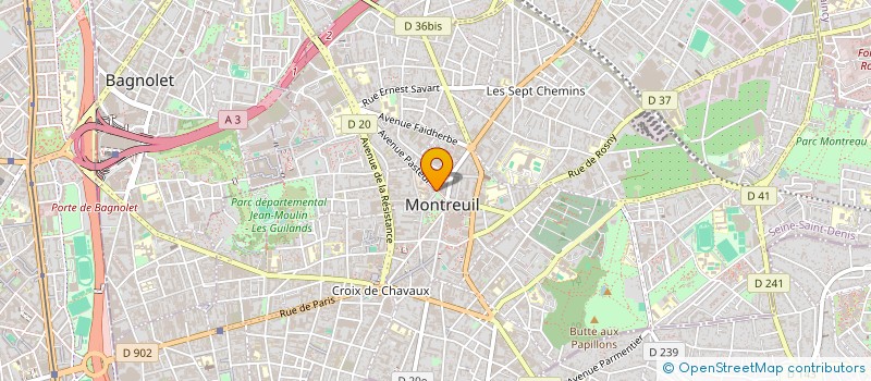 localisation de l'entreprise ASSOCIATION DES COMMERCANTS ET PROFESSION LIBERALE DE MONTREUIL (ACPM) à MONTREUIL