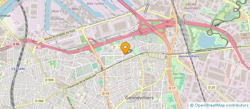 localisation de l'entreprise ASSOCIATION DES COMMERCANTS INTERVENANT DANS LE QUARTIER à GENNEVILLIERS