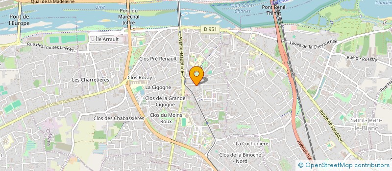 localisation de l'entreprise ASSOCIATION DES COMMERCANTS RUE EUGENE TURBAT ET CROIX ST MARCEAU à ORLEANS